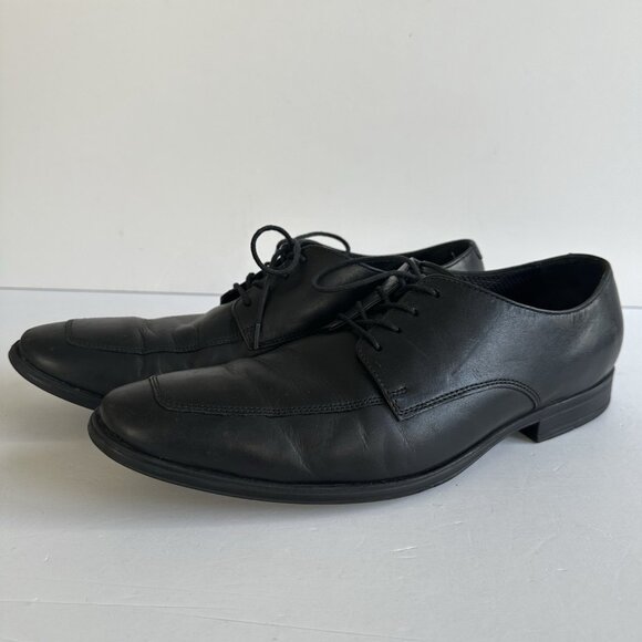 Cole Haan Mens Air Adams‎ Black Dress Oxford Apron Toe Derby C09438 Size 10 M - Picture 1 of 13